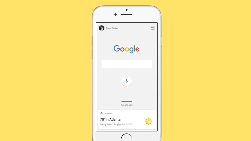 Google minimalist design: emphasis on the search bar