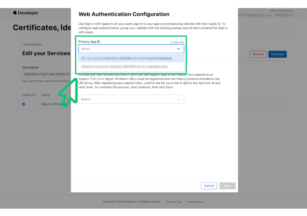 Primary App ID