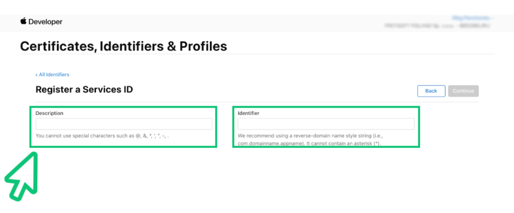Service for authorization through website