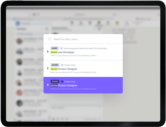 tablet with interface